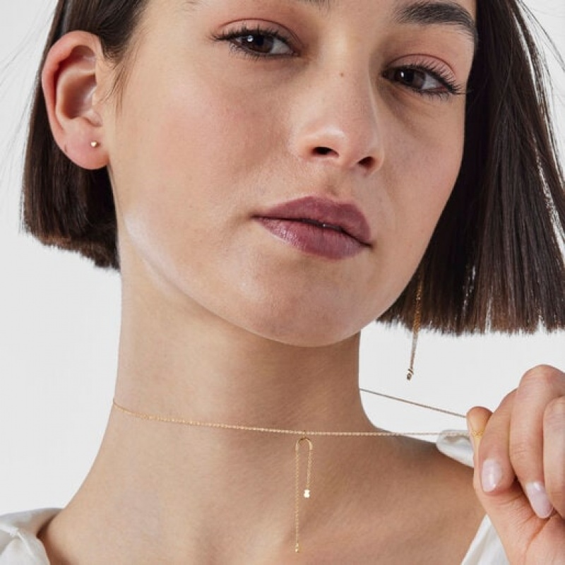 Tous Cool Joy With Bear Star Charms Halskette Gold | Österreich-IWMNKS041