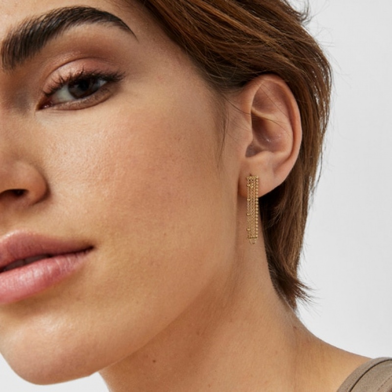 Tous Cool Joy With Four Chains Ohrringe Gold | Österreich-QKXEAI501