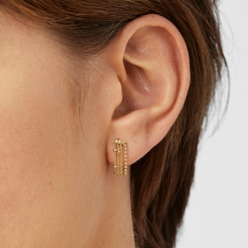 Tous Cool Joy With Four Chains Ohrringe Gold | Österreich-QKXEAI501