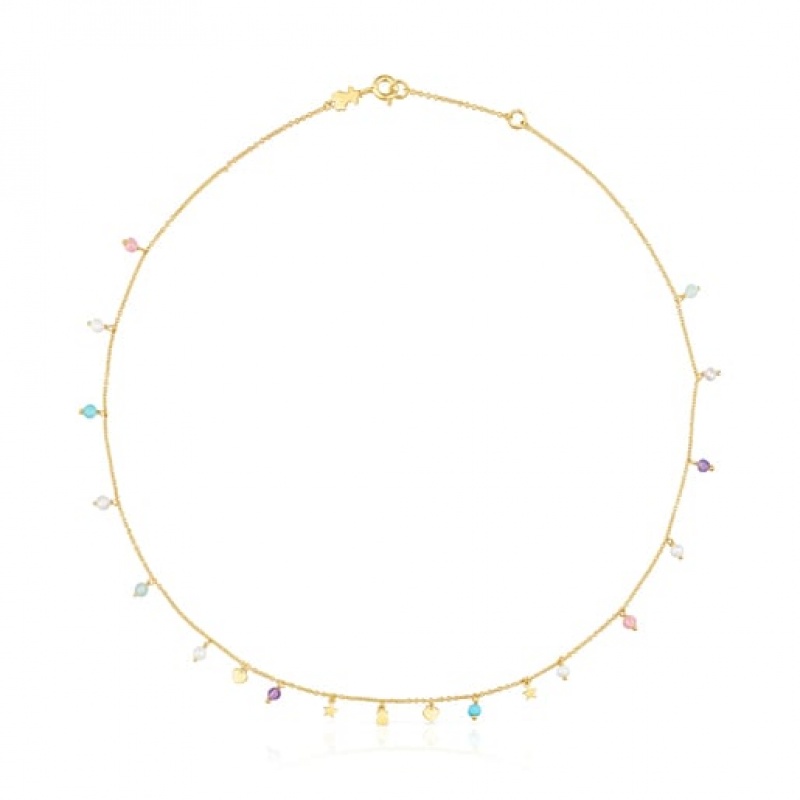 Tous Cool Joy With Gemstones Halskette Gold | Österreich-QAMDKH052