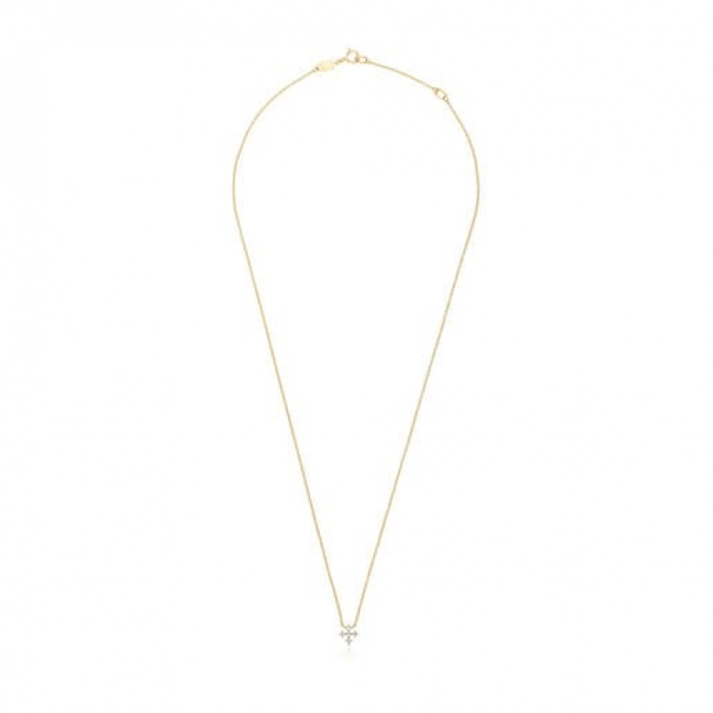 Tous Cross With 008ct Of Diamonds Les Classiques Halskette Gold | Österreich-LRXCEF197