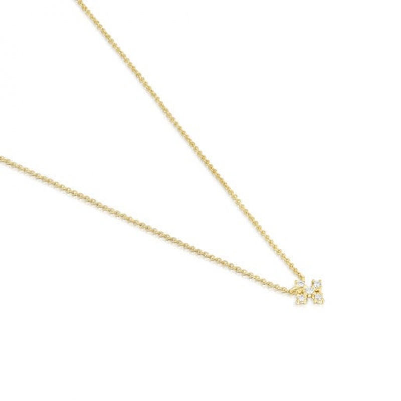 Tous Cross With 008ct Of Diamonds Les Classiques Halskette Gold | Österreich-LRXCEF197