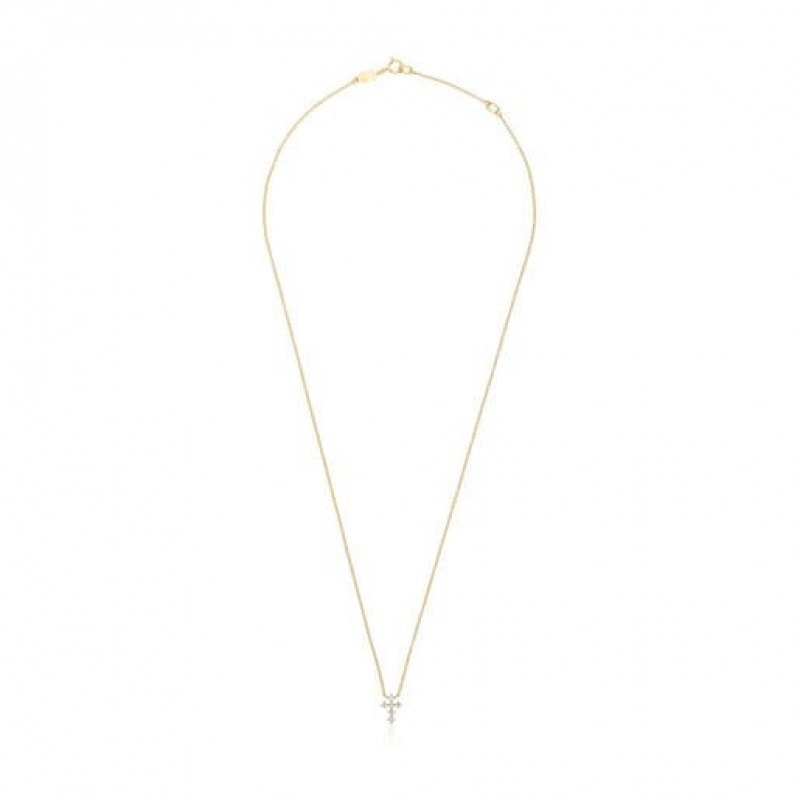 Tous Cross With 009ct Of Diamonds Les Classiques Halskette Gold | Österreich-GZOSAU650