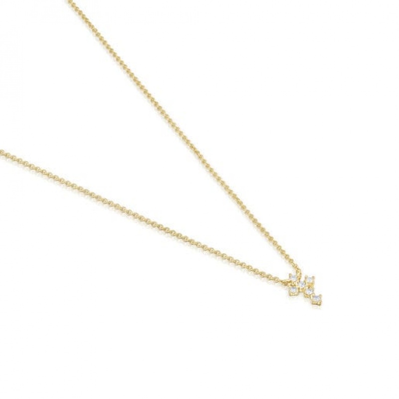 Tous Cross With 009ct Of Diamonds Les Classiques Halskette Gold | Österreich-GZOSAU650