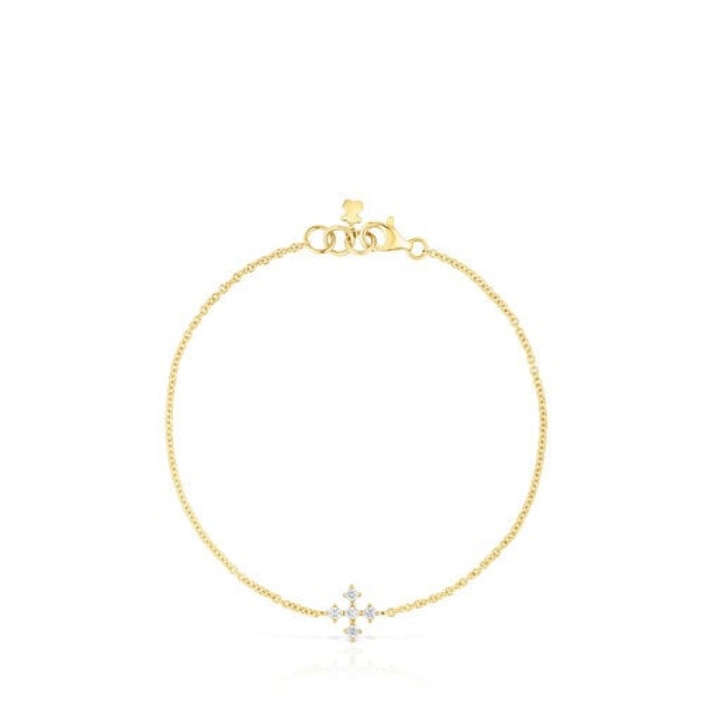 Tous Cross With Diamonds Les Classiques Armband Gold | Österreich-DRBKYS924