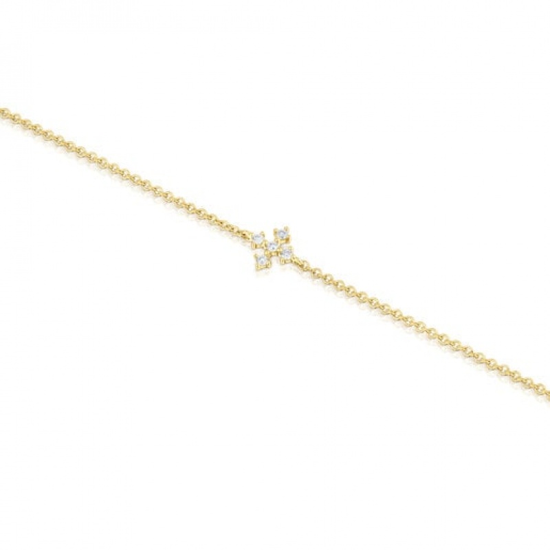 Tous Cross With Diamonds Les Classiques Armband Gold | Österreich-DRBKYS924