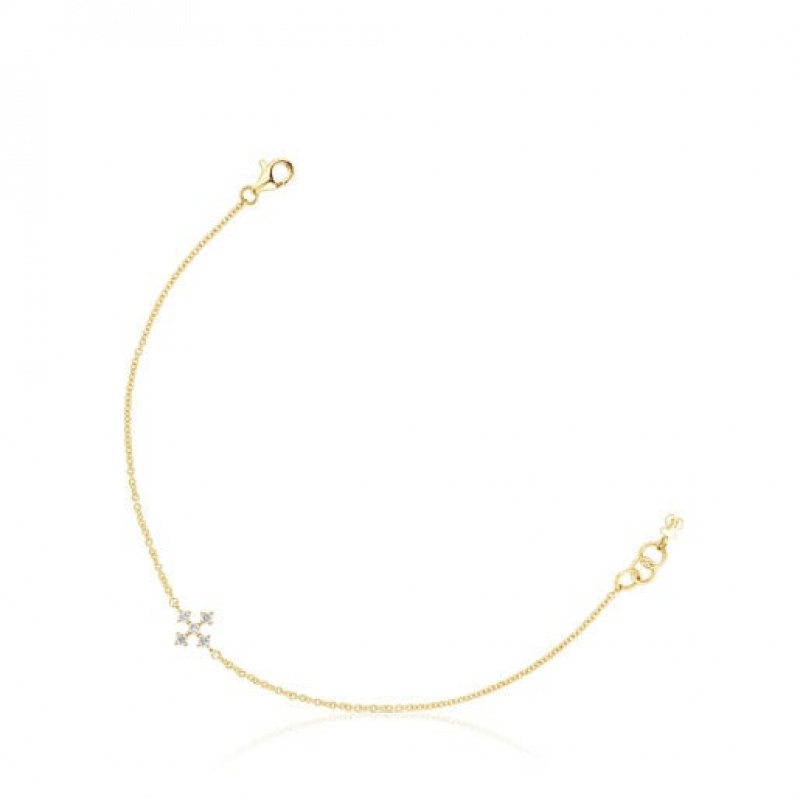 Tous Cross With Diamonds Les Classiques Armband Gold | Österreich-DRBKYS924