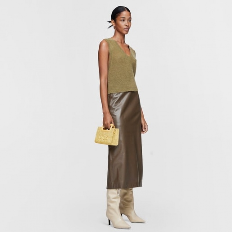 Tous Crossbody Kaos Icon Mini Taschen Gelb | Österreich-WMQFLC827