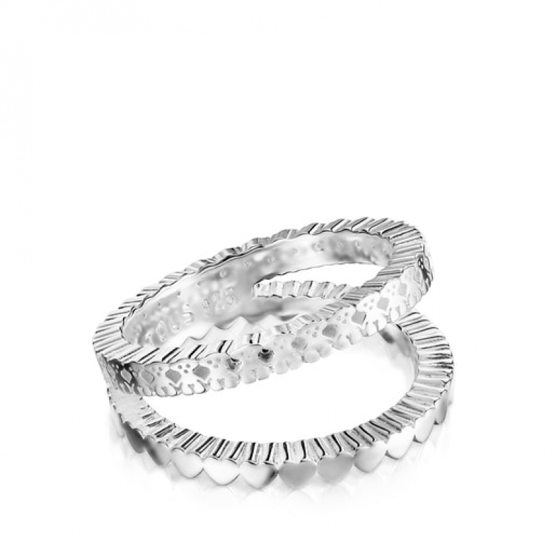 Tous Crossed Gerade Ring Silber | Österreich-CBPJZV134