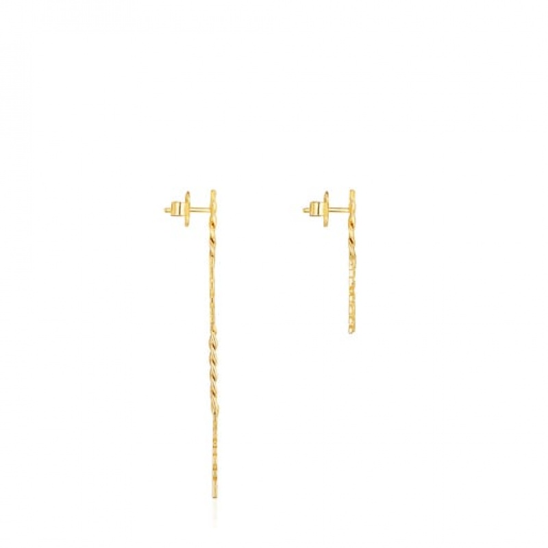 Tous Crossword Amor Chain Ohrringe Gold | Österreich-OUQAVR469