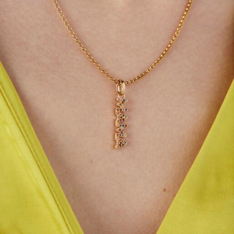 Tous Crossword Mama Mama With Gemstones Anhänger Gold | Österreich-HORGXZ230