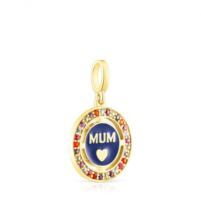 Tous Crossword Mama Mum With Gemstones Anhänger Gold | Österreich-FDZKHE901