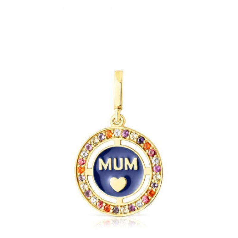 Tous Crossword Mama Mum With Gemstones Anhänger Gold | Österreich-FDZKHE901