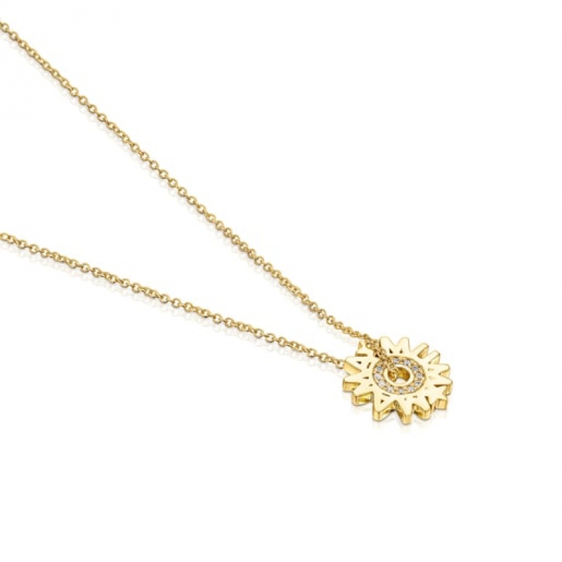 Tous Crossword Mama With Diamonds Halskette Gold | Österreich-BHLMDO013