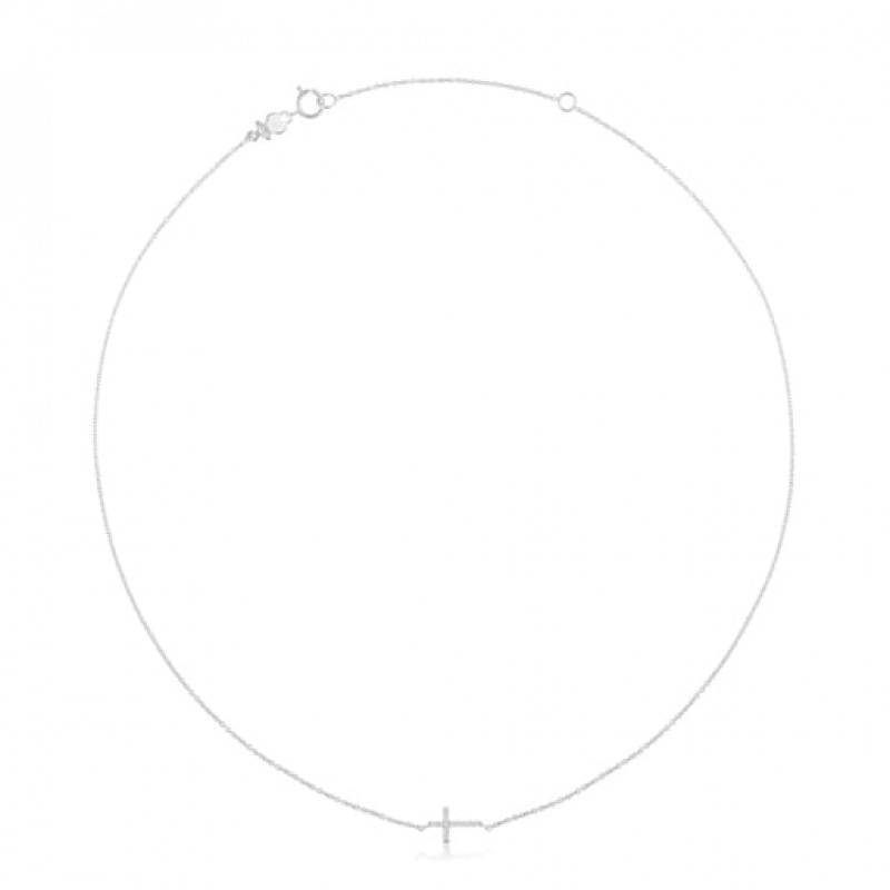 Tous Cruz With Diamonds Halskette Silber | Österreich-LHZTJD298