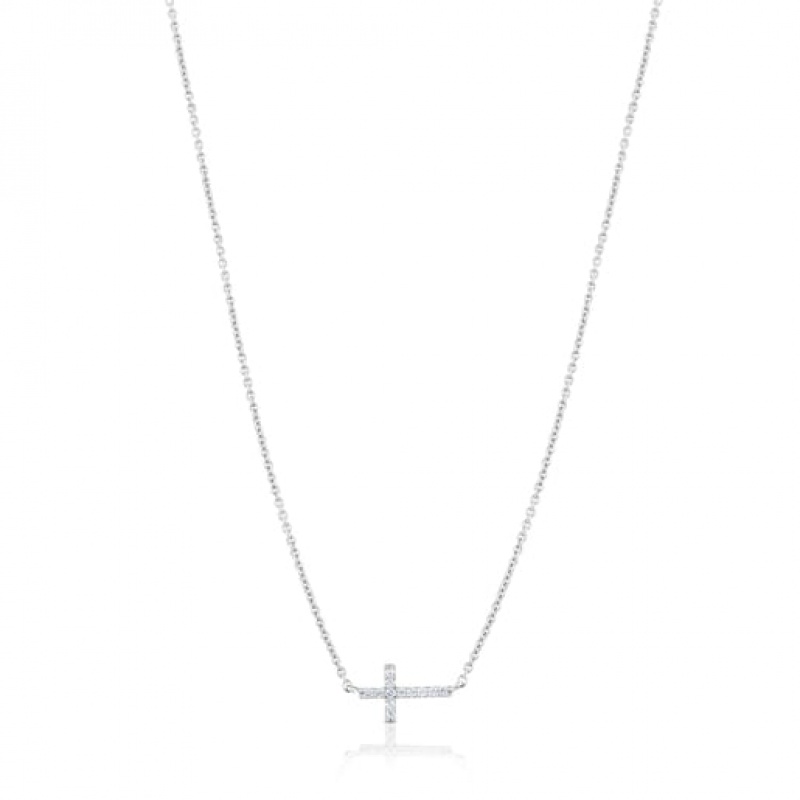 Tous Cruz With Diamonds Halskette Silber | Österreich-LHZTJD298