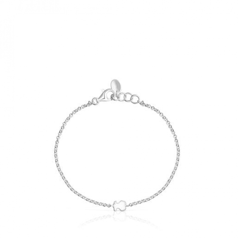 Tous Cultured Pearls Mini Icons Heart Bear Set Armband Silber | Österreich-CKUAWV643