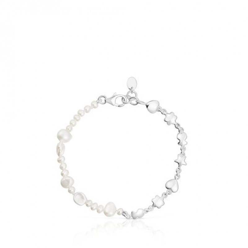 Tous Cultured Pearls Mini Icons With Charms Armband Silber | Österreich-ZGLWUC253
