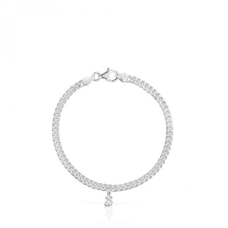 Tous Curb Chain Bold Bear Armband Silber | Österreich-UKIJFS349