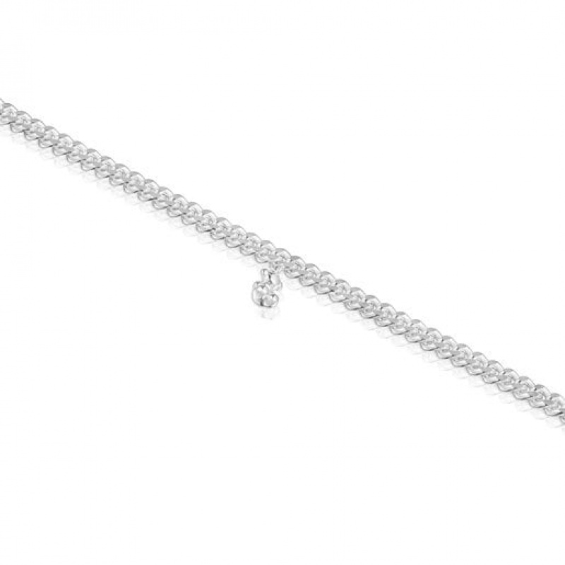 Tous Curb Chain Bold Bear Armband Silber | Österreich-UKIJFS349