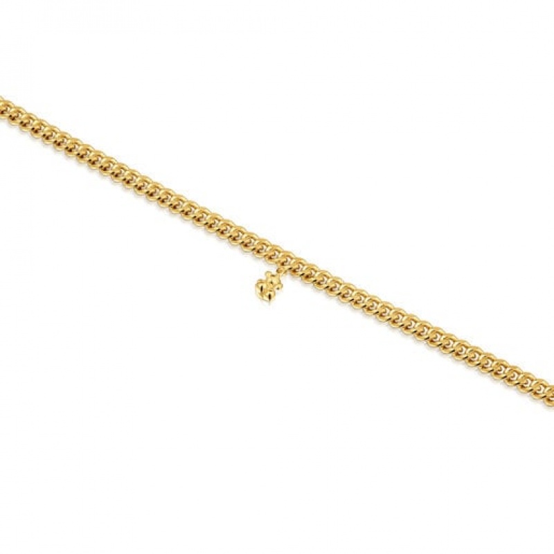 Tous Curb Chain With Bold Bear Armband Gold | Österreich-NKYHFR518