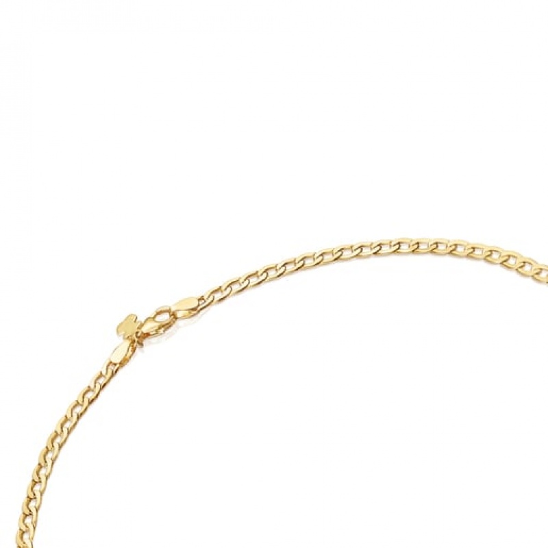 Tous Curbed Choker Kettenriemen Gold | Österreich-OCFDPQ604