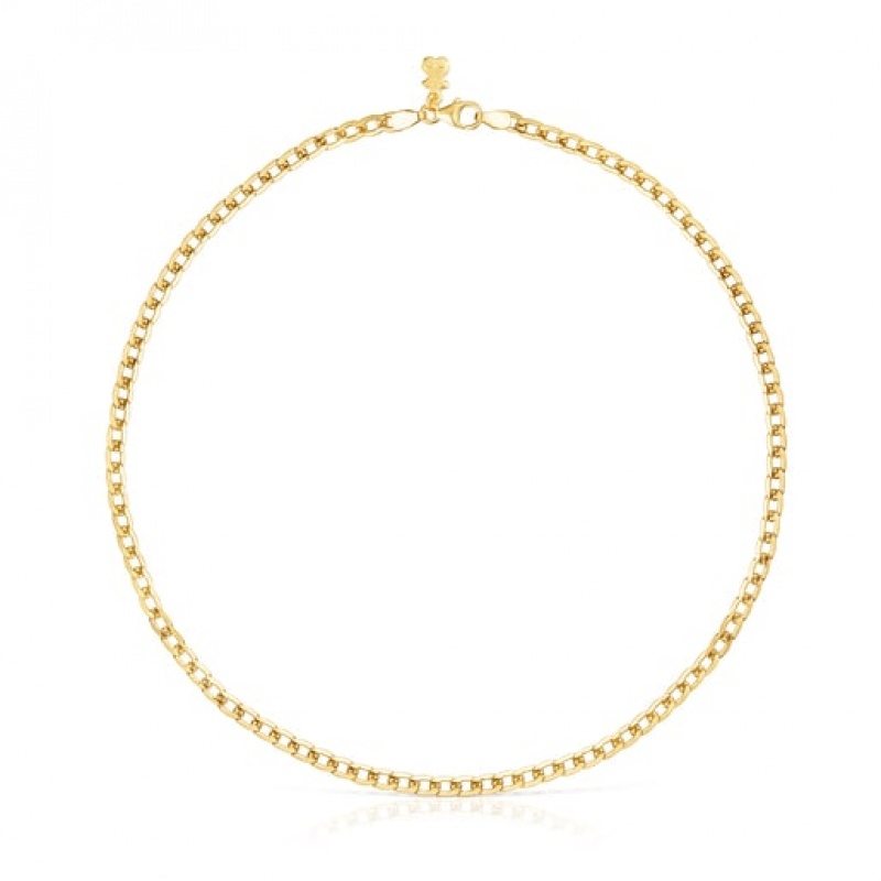 Tous Curbed Choker Kettenriemen Gold | Österreich-OCFDPQ604