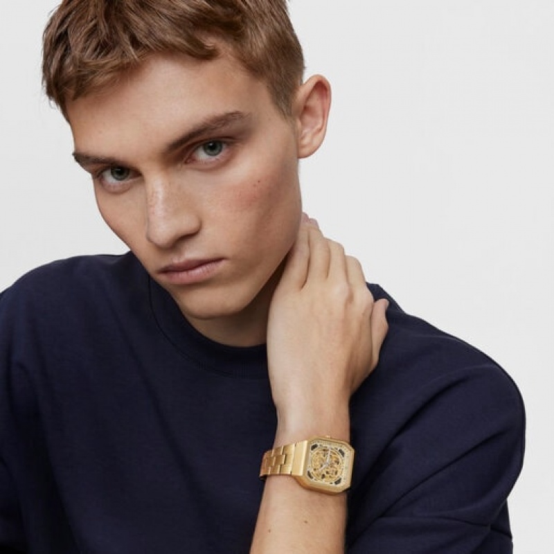 Tous D Bear Analogue With Steel Riemen Uhren Gold | Österreich-HMTCZX864
