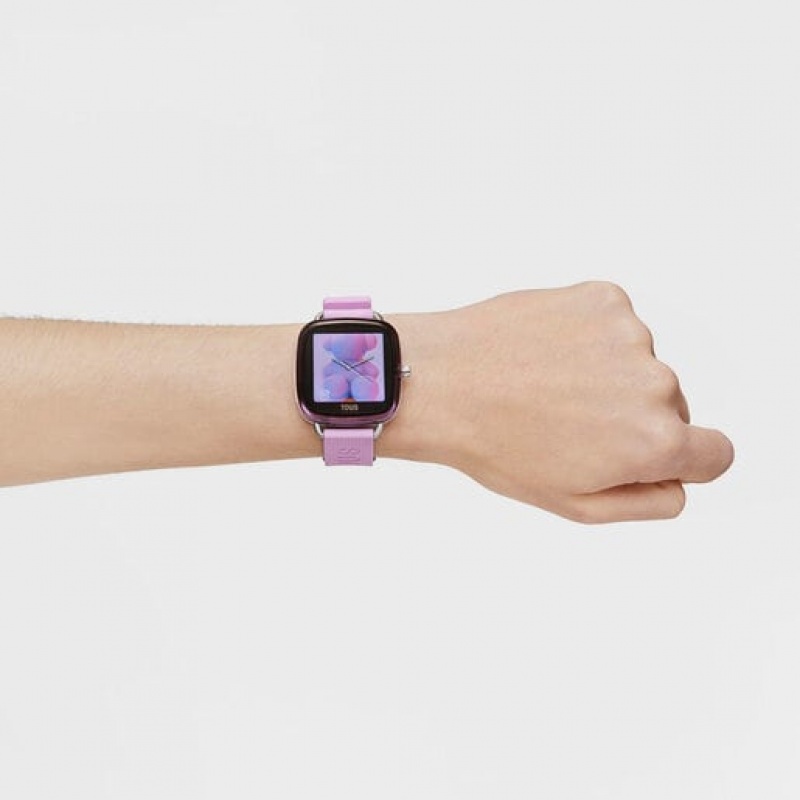 Tous D Connect With Silikon Riemen Smartwatches Lila | Österreich-FNKIHU753