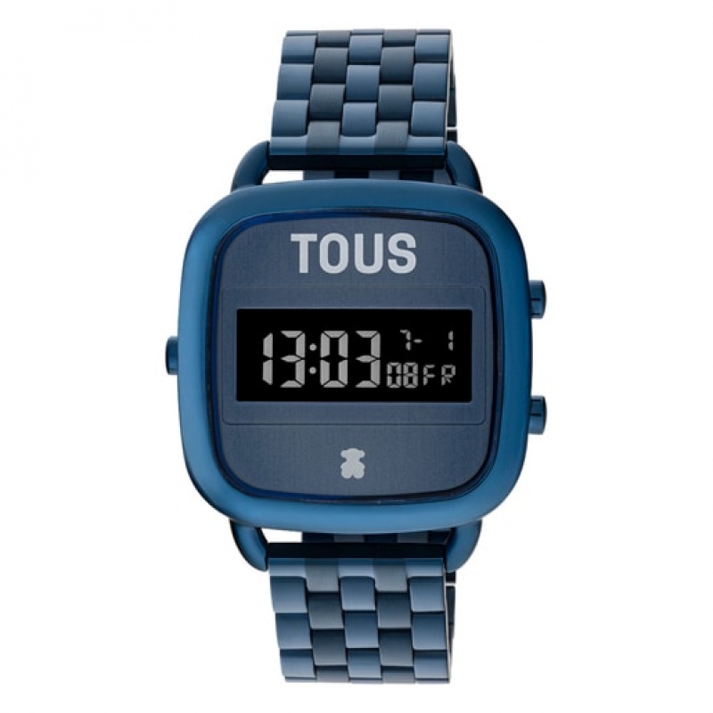 Tous D Logo With Steel Riemen Digitale Uhren Dunkelblau | Österreich-IBWTXM902