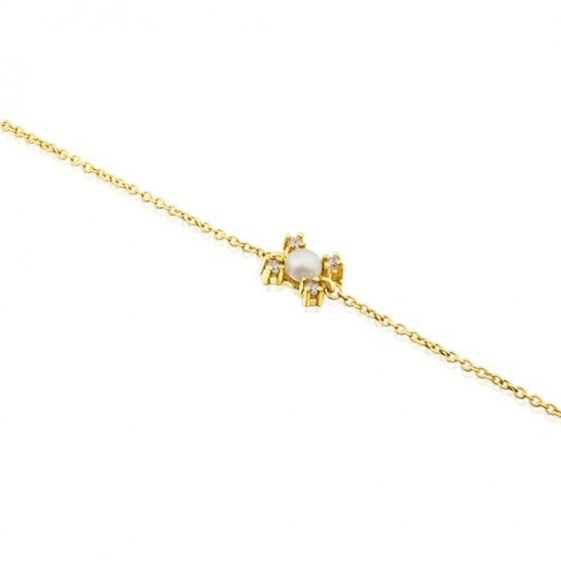 Tous Diamond Pearl Eklat Armband Gold | Österreich-BSVJFY137