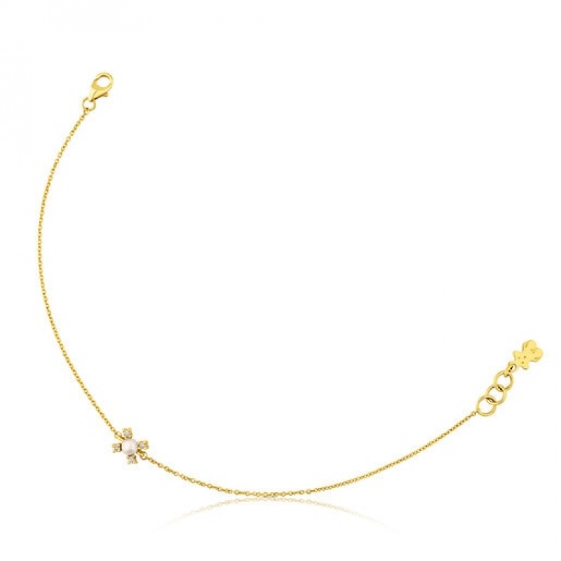 Tous Diamond Pearl Eklat Armband Gold | Österreich-BSVJFY137