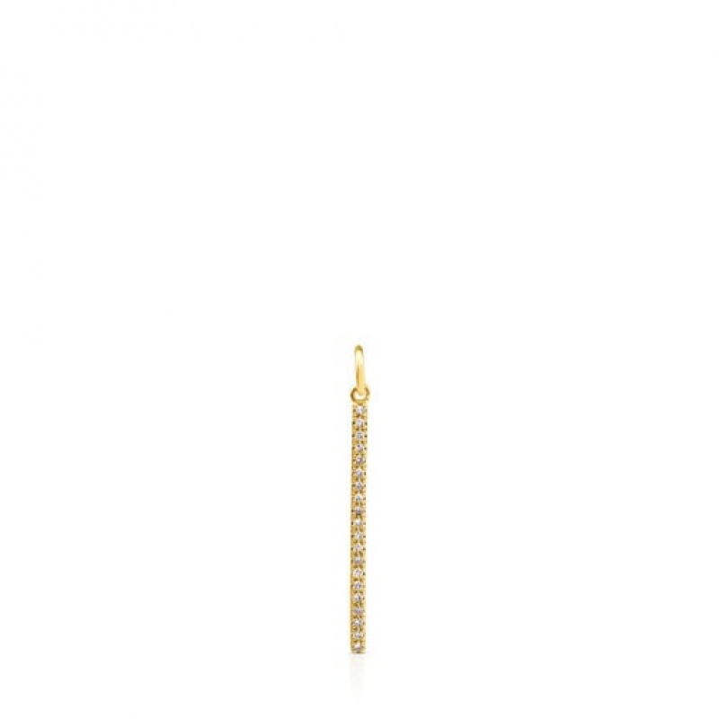 Tous Diamonds 1 9/50 Motif Gem Power Anhänger Gold | Österreich-ZQNDAV865