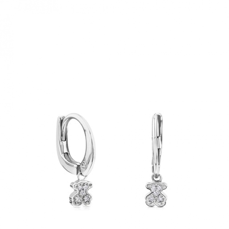 Tous Diamonds Bear Motif Puppies Ohrringe Silber | Österreich-IZKQUO768