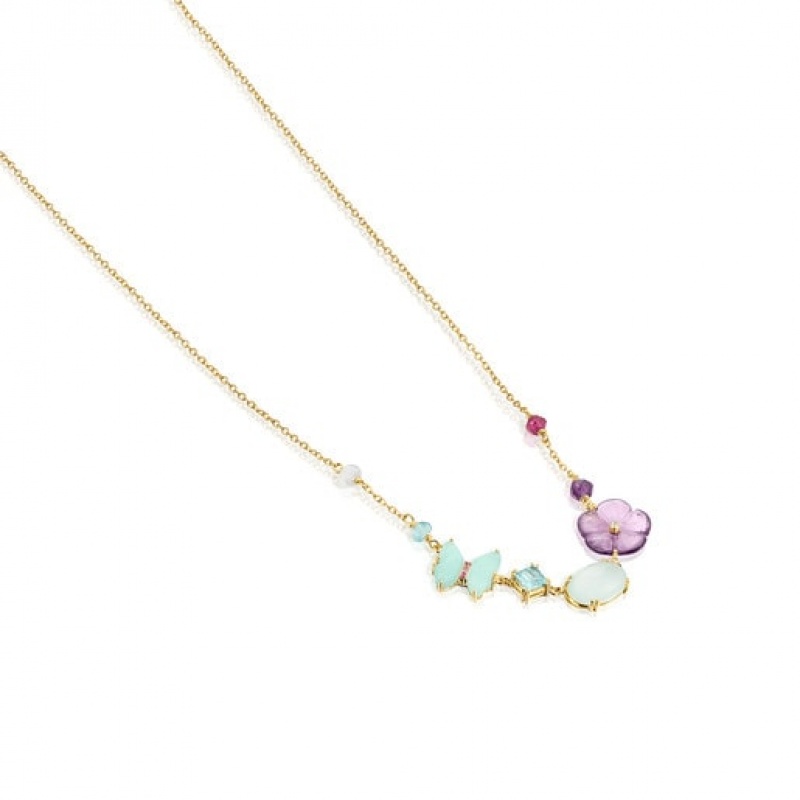 Tous Diamonds Gemstones 001ct 42cm Vita Halskette Gold | Österreich-YAQNJM708