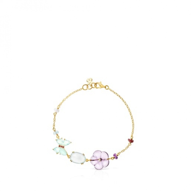 Tous Diamonds Gemstones 175cm Vita Armband Gold | Österreich-YIMROW521