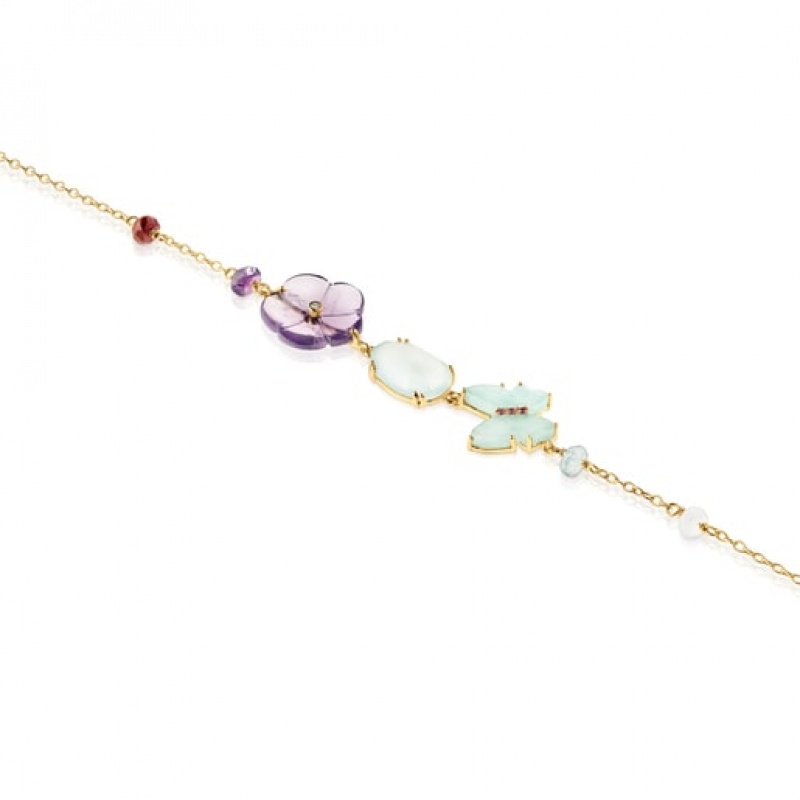 Tous Diamonds Gemstones 175cm Vita Armband Gold | Österreich-YIMROW521