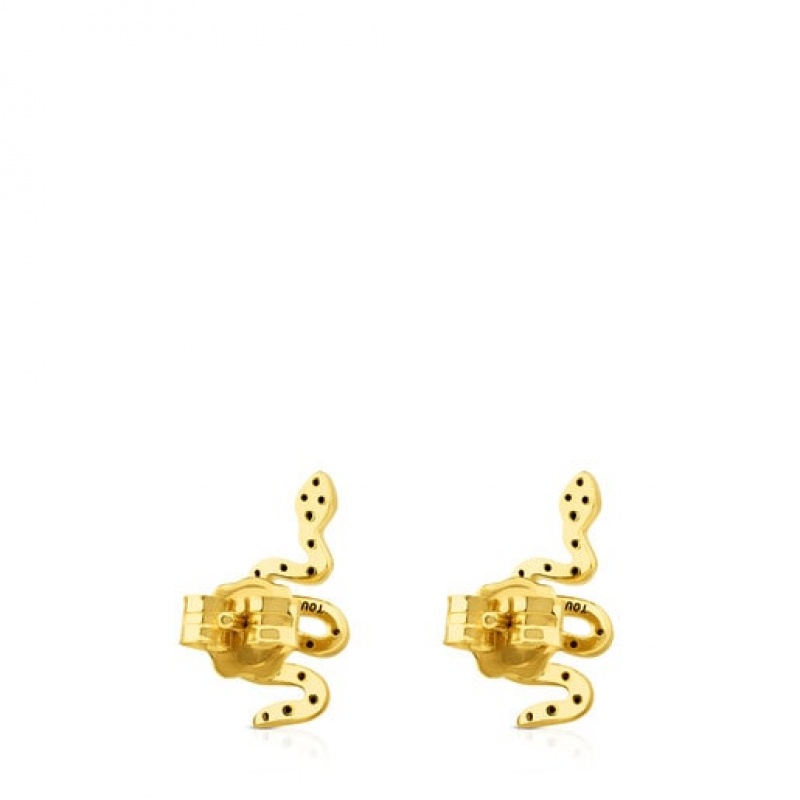 Tous Diamonds Sneak Motif Gem Power Ohrringe Gold | Österreich-OJTNAK432