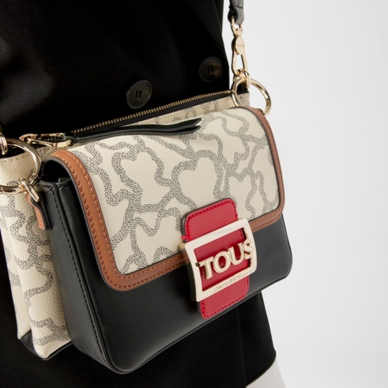 Tous Double Kaos Icon Schultertasche Weiß Rot | Österreich-PASMEQ768