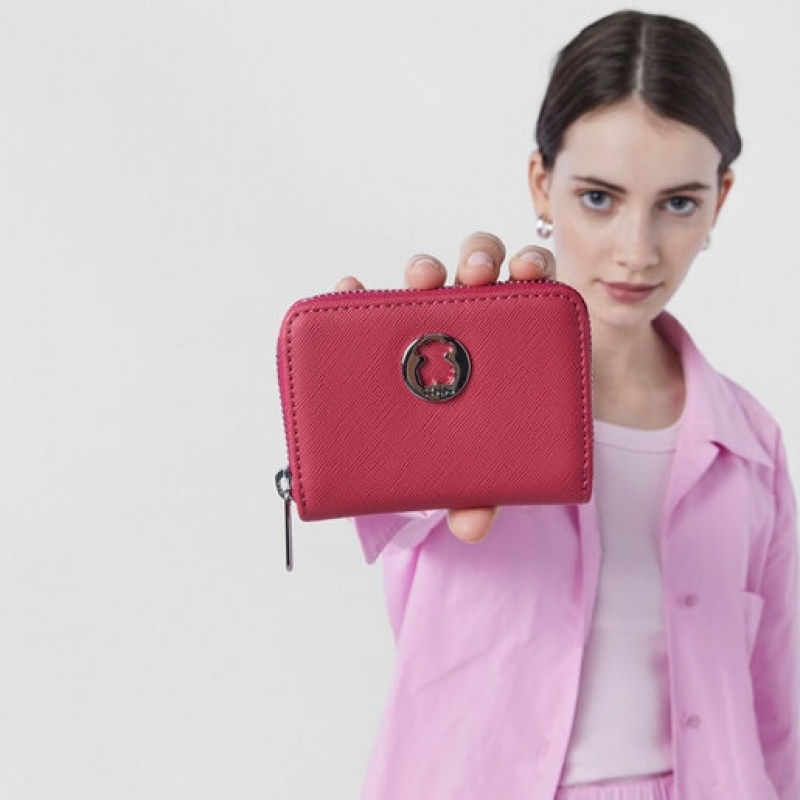 Tous Dubai Saffiano Change Geldbörse Fuchsie | Österreich-FHPLSC185