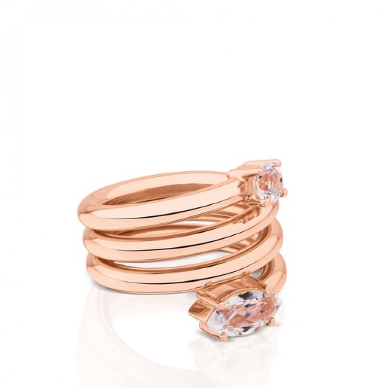 Tous Eklat With Topaz Ring Rosa Gold | Österreich-YSXTEP654