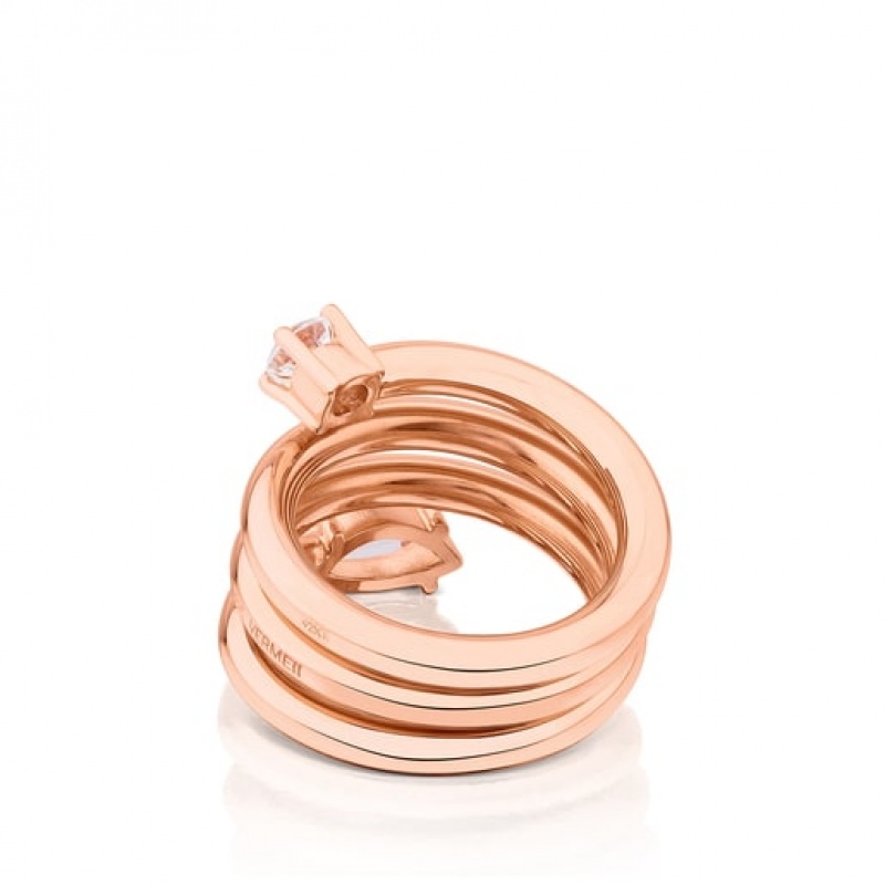 Tous Eklat With Topaz Ring Rosa Gold | Österreich-YSXTEP654