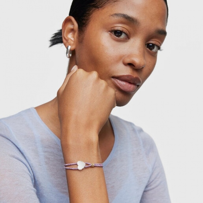 Tous Elastic With Heart Sweet Dolls Armband Bordeaux Silber | Österreich-DPZSBH327