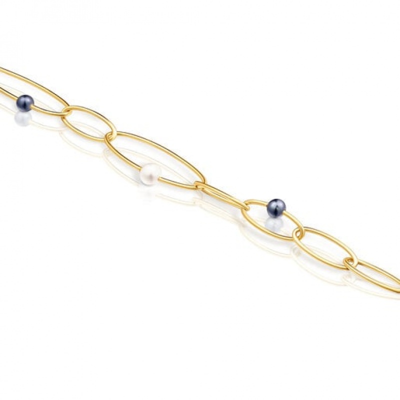 Tous Elipse With Cultured Pearls Armband Gold | Österreich-EQIRSN319