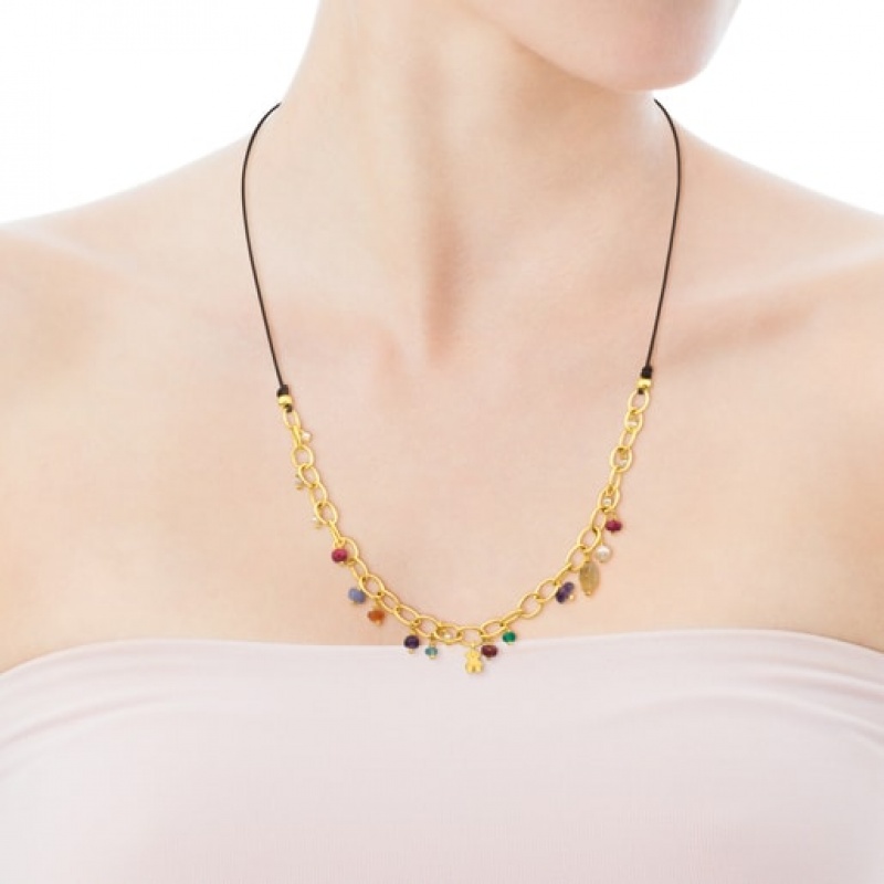 Tous Elise With Gemstones Halskette Gold | Österreich-FYQDHL209