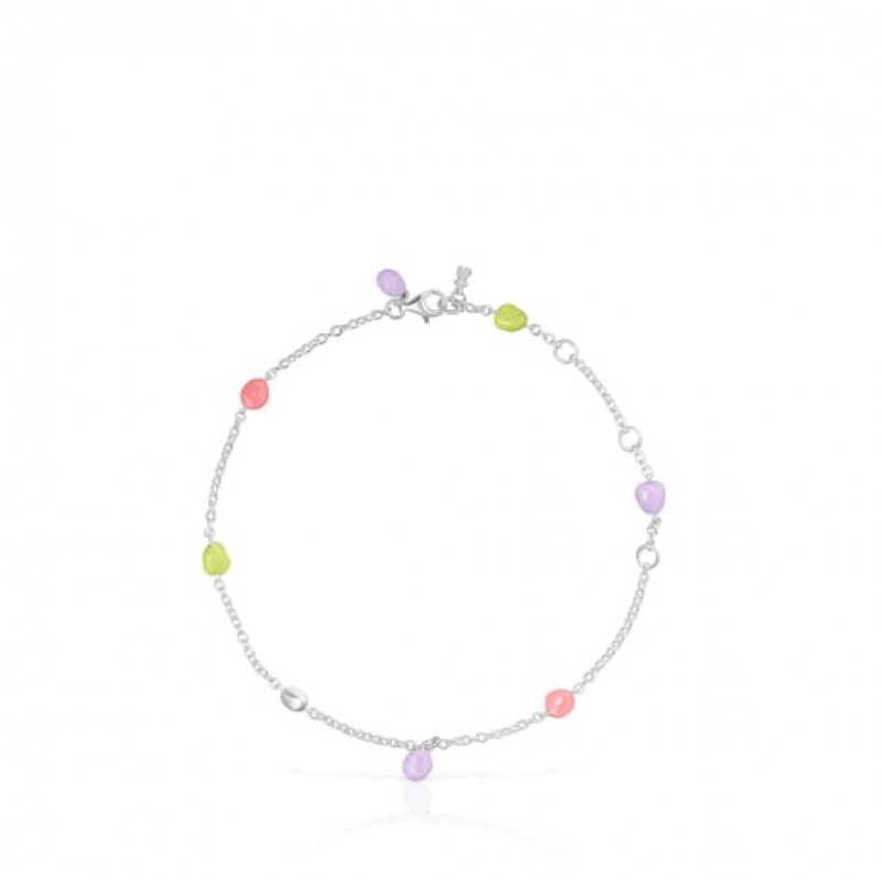 Tous Enamel Joy Bits Fußkettchen Silber | Österreich-TNLOQX479