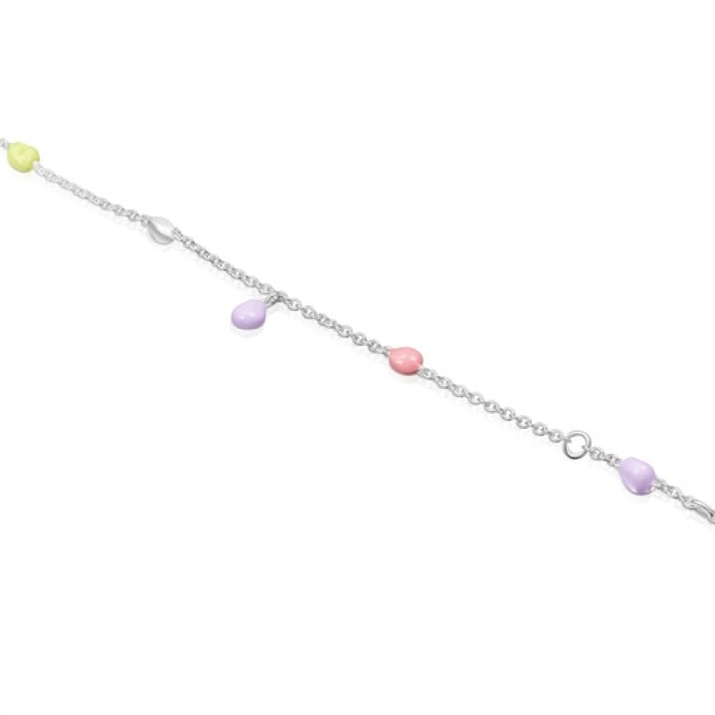 Tous Enamel Joy Bits Fußkettchen Silber | Österreich-TNLOQX479