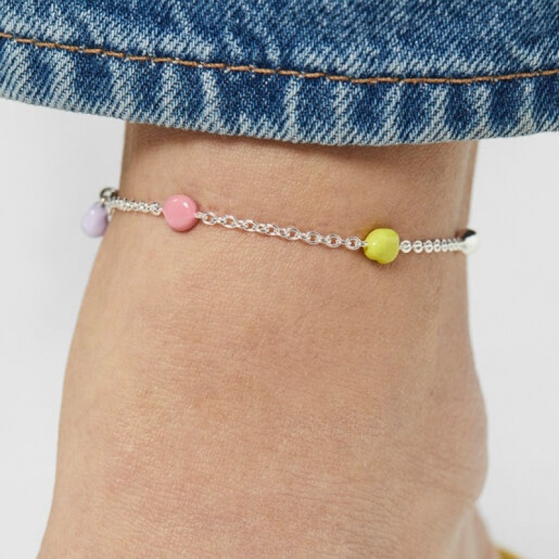 Tous Enamel Joy Bits Fußkettchen Silber | Österreich-TNLOQX479