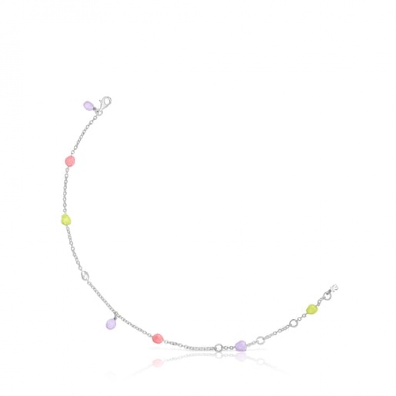 Tous Enamel Joy Bits Fußkettchen Silber | Österreich-TNLOQX479