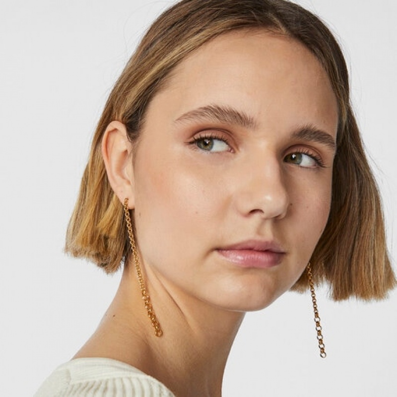 Tous Extra-long Calin With Rings Ohrringe Gold | Österreich-TKDBPA143